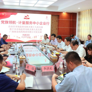 黨旗領(lǐng)航 結(jié)對(duì)共建共同服務(wù)經(jīng)濟(jì)建設(shè)——我司黨支部與廣西市場(chǎng)監(jiān)管系統(tǒng)四個(gè)黨組織開(kāi)展 ...